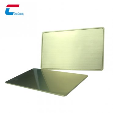 拉絲金nfc 216金屬名片,拉絲金大凹槽NFC金屬名片,NTAG 216拉絲金金屬卡